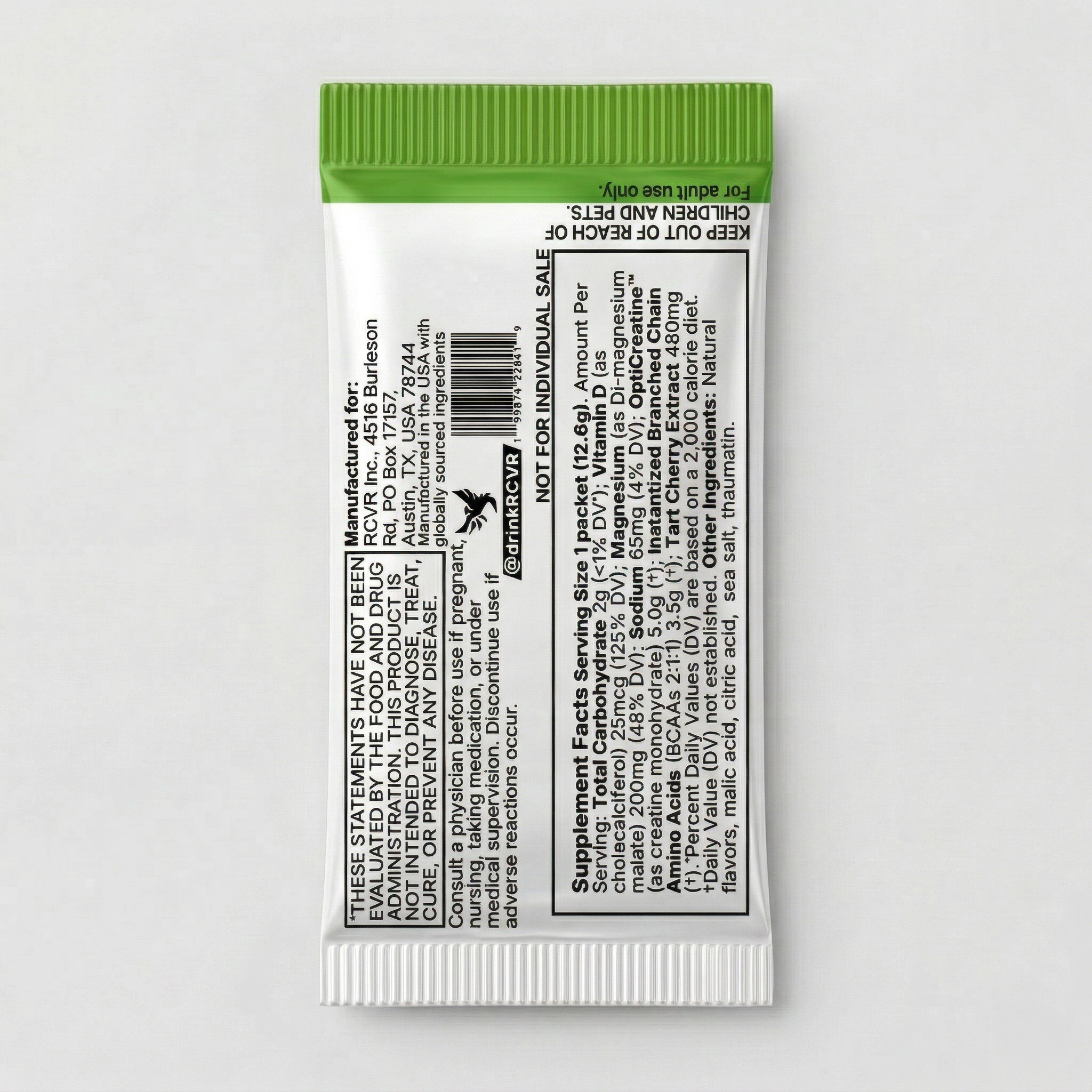 RCVR Muscle Recovery – Sour Apple Pouch