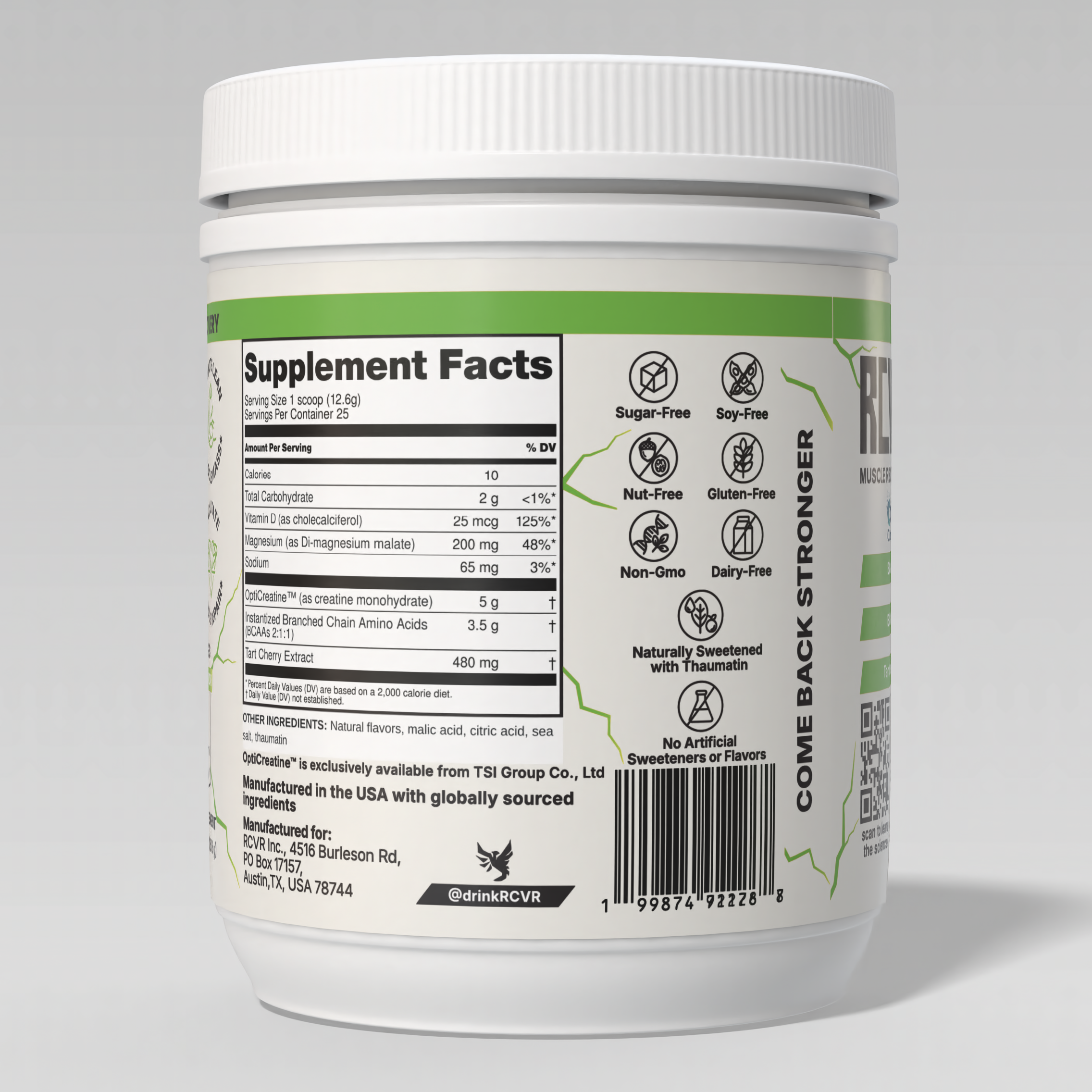 RCVR Muscle Recovery – Sour Apple Tub