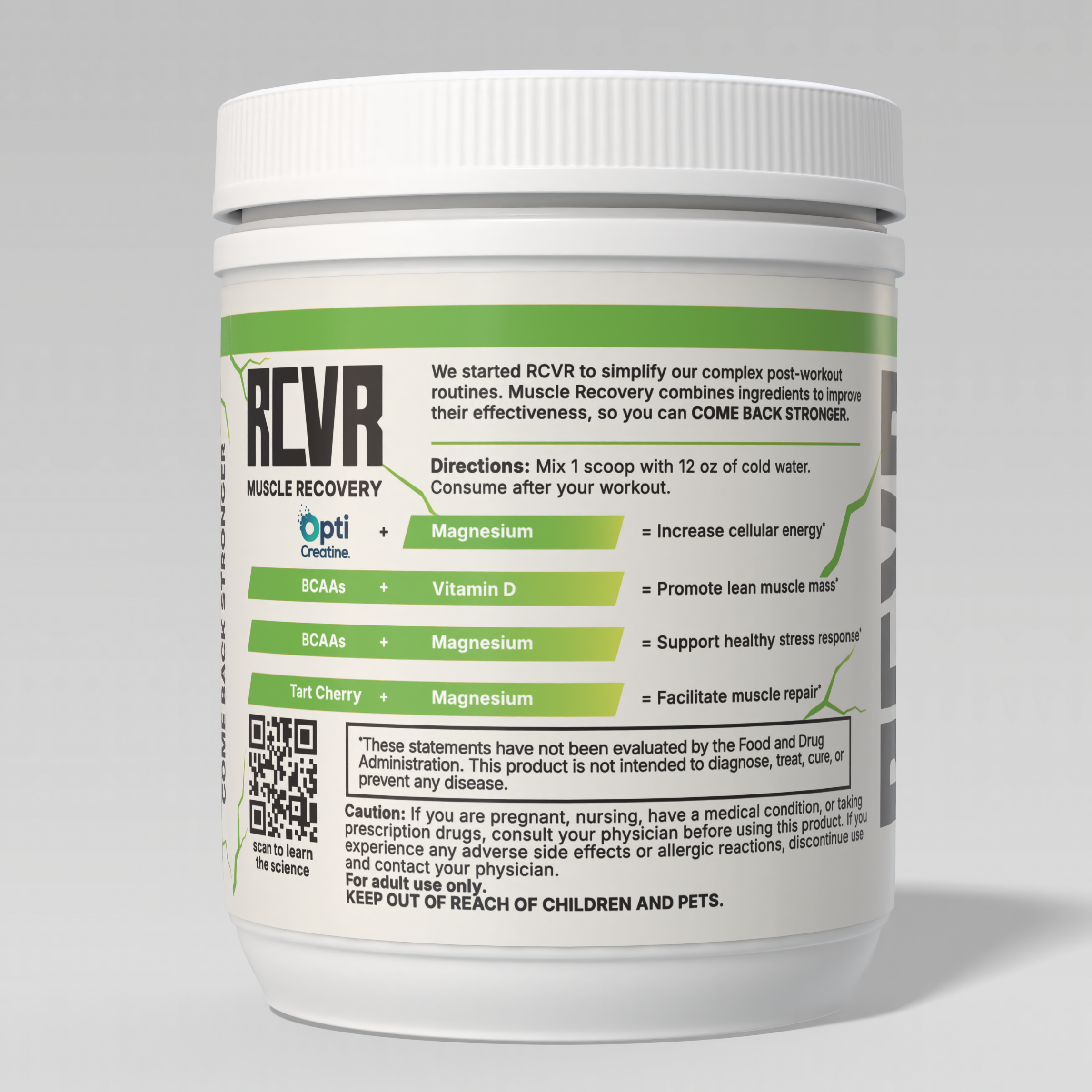 RCVR Muscle Recovery – Sour Apple Tub